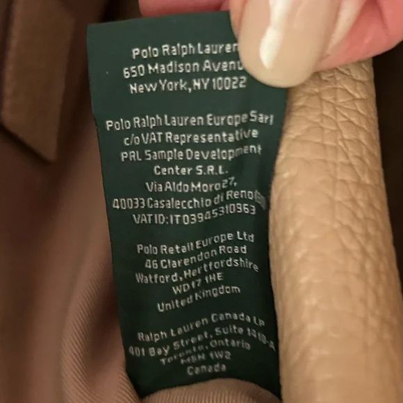 Lauren by Ralph Lauren Leather Taupe Satchel Bag Purse Organizer Tote NWOT - Picture 9 of 9